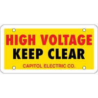 6" x 3" white polyethylene sign; suitable for indoor and outdoor... from ASI...