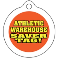 Circle shaped mini key tag made of .055" polyethylene with customization.......