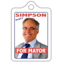 2.25" x 1.5" Rect. 4CP Mini Key Tag