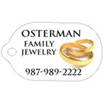 2.375" x 1.375" Rounded End 4CP Mini Key Tag