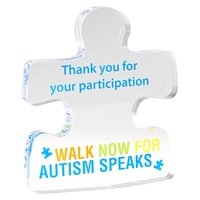 Acrylic plastic award, maximum imprint size of 35 square inches... from ASI...