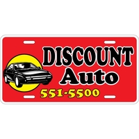 Standard sized car plate (12" x 6") with die-cut slots and... from ASI 89910...