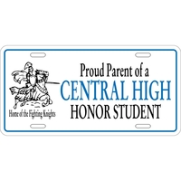 Standard sized car plate (12" x 6") with die-cut slots and... from ASI 89910...