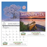 11 x 19 2024 Minnesota calendar on 70# glossy paper with... from ASI 40480...