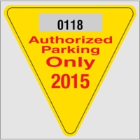 2 3/4" x 2 3/4" triangle shaped parking permit made of... from ASI 89910...