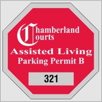2 3/4" x 2 3/4" octagon shaped parking permit made of... from ASI 89910...