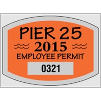 2 3/4" x 2" dome shaped parking permit made of clear... from ASI 89910...
