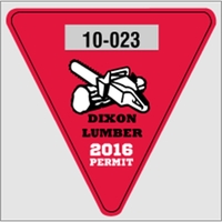 2 3/4" x 2 3/4" triangle shaped parking permit made of... from ASI 89910...