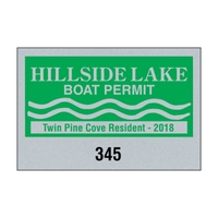 3" x 2" white reflective parking permit with face adhesive.... from ASI 89910...