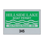 3" x 2" White Reflective - Face Adhesive