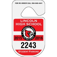 2.75" x 4.75" rounded hang tag made of .035" white polyethylene... from ASI...