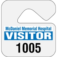 2.75" x 2.875" mini hang tag made of .035" white polyethylene... from ASI...