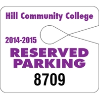 4" x 3.5" jumbo hang tag made of .015" white polyethylene.... from ASI 89910...