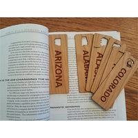 1.5" x 6" hardwood bookmark with laser engraving, Arizona state name... from...
