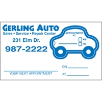 Car Kiss-Cut Appointment Card