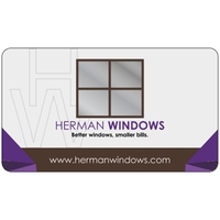 Business card made of .030" matte clear deluxe plastic with four... from ASI...