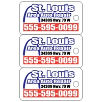 2.125" x 3.375" gloss white deluxe plastic card with .020" thickness... from...