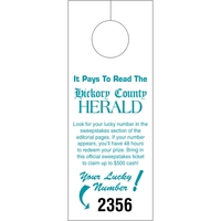 White Tag Stock Door Knob Hangers