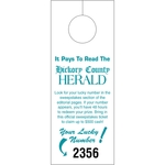 White Tag Stock Door Knob Hangers