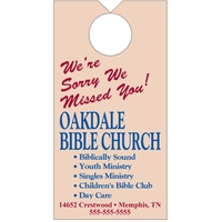 White Tag Stock Door Knob Hangers