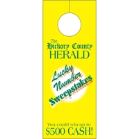 White Tag Stock 4-Color Process Door Knob Hangers