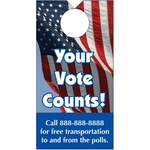 White Tag Stock 4-Color Process Door Knob Hangers