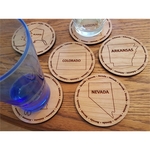 3.5" - Nevada Hardwood Coasters