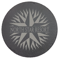 9.75" round slate sign with 4 foam dots on the back... from ASI 92531 Unique...