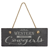 4" x 10" rectangle shaped slate hanging sign with chipped finish,... from ASI...