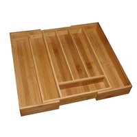 Bamboo drawer organizer that is expandable and have 8 different...