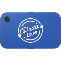 Recycled plastic Bento box with fork, spoon, removeable divider and black......