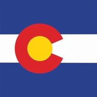 22" x 22" cotton Colorado state flag bandana.... from ASI 44020 Bandanna...