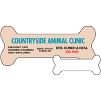 3" x 1.25" dog bone shaped magnet with 4CP customization.... from ASI 89910...