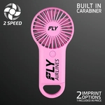 Pastel Pink Deluxe Mini Fan w/ Carabiner No Light