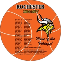 5.5" Circle Basketball Magnet
