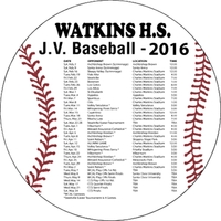 5.5" Circle Baseball Magnet