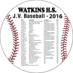 5.5" Circle Baseball Magnet