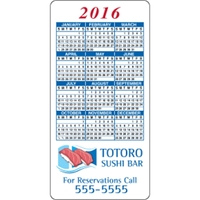 2" x 4": calendar magnetic with round corners and digitally printed... from...