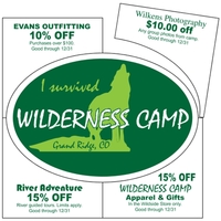 5.75" x 3.875" Oval Magnet in 6" Square w/Coupons