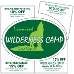 5.75" x 3.875" Oval Magnet in 6" Square w/Coupons