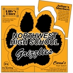 5.5" Paw Print Magnet in 6" Square w/Coupons