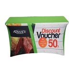 4' Stretch Table Covers with Zipper in Full Color Overall