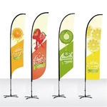 15' Double-Sided Standard Advertising Flag in Full Color