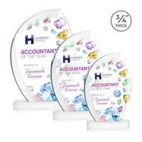 The Wichita Award on Alberton Base features thick 3/4" Starfire Crystal......