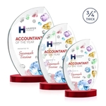 Wichita VividPrint™ Award on Alberton Base - Red