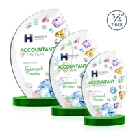 The Wichita Award on Alberton Base features thick 3/4" Starfire Crystal......