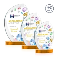 The Wichita Award on Alberton Base features thick 3/4" Starfire Crystal......