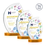 Wichita VividPrint™ Award on Alberton Base - Amber