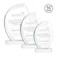 The Wichita Award on Alberton Base features thick 3/4" Starfire Crystal......