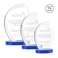 The Wichita Award on Alberton Base features thick 3/4" Starfire Crystal......